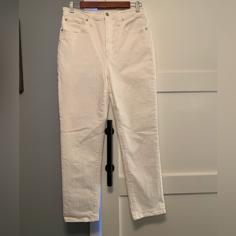 Madewell High Rise White Jeans